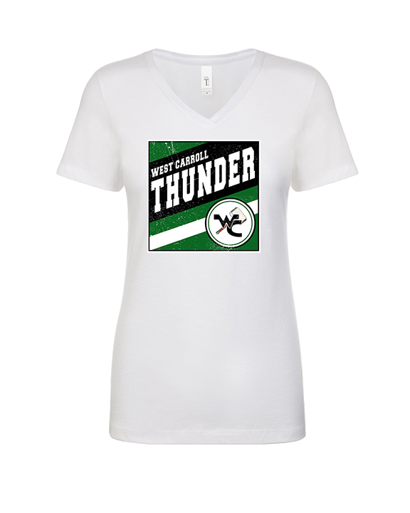 West Carroll HS Football Square - Womens Vneck