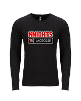 West Essex HS Boys Lacrosse Pennant - Tri-Blend Long Sleeve