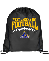 West Greene HS Football School Football - Drawstring Bag
