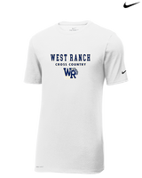 West Ranch HS Cross Country Block - Mens Nike Cotton Poly Tee