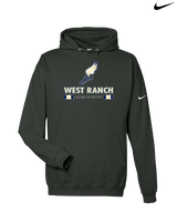 West Ranch HS Cross Country Stacked - Nike Club Fleece Hoodie