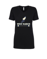 West Ranch HS Cross Country Stacked - Womens Vneck