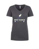 West Ranch HS Cross Country Stacked - Womens Vneck