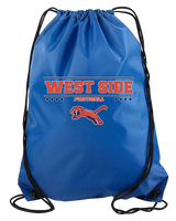 West Side Leadership Academy Football Border - Drawstring Bag