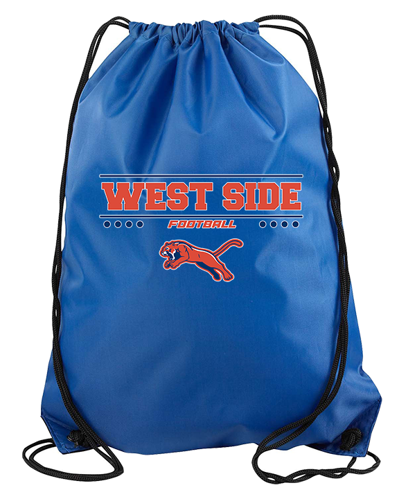West Side Leadership Academy Football Border - Drawstring Bag