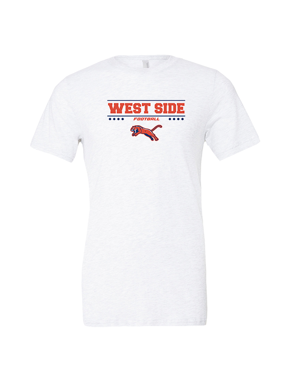 West Side Leadership Academy Football Border - Tri-Blend Shirt