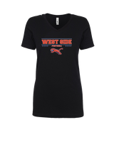 West Side Leadership Academy Football Border - Womens V-Neck