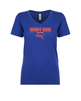 West Side Leadership Academy Football Border - Womens V-Neck