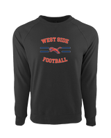 West Side Leadership Academy Football Curve - Crewneck Sweatshirt