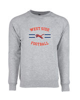 West Side Leadership Academy Football Curve - Crewneck Sweatshirt