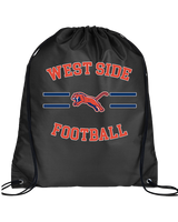 West Side Leadership Academy Football Curve - Drawstring Bag