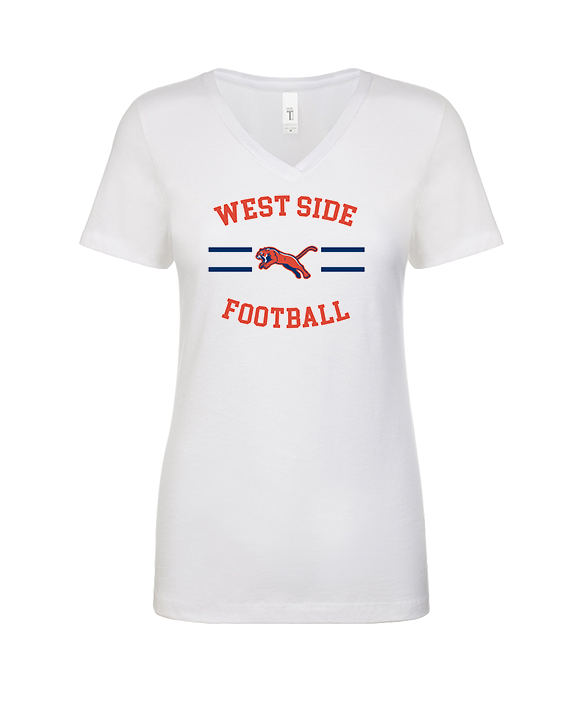 West Side Leadership Academy Football Curve - Womens Vneck