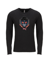 West Side Leadership Academy Football Skull Crusher - Tri-Blend Long Sleeve