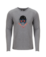 West Side Leadership Academy Football Skull Crusher - Tri-Blend Long Sleeve