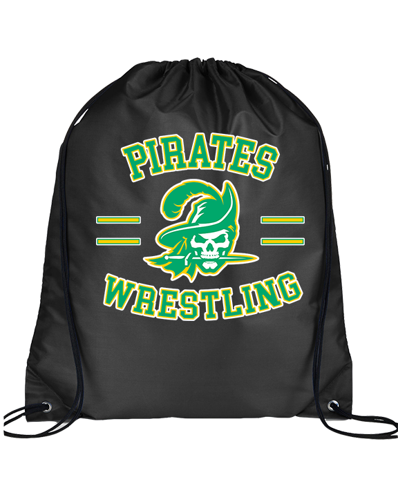 West Windsor-Plainsboro HS South Wrestling Curve - Drawstring Bag