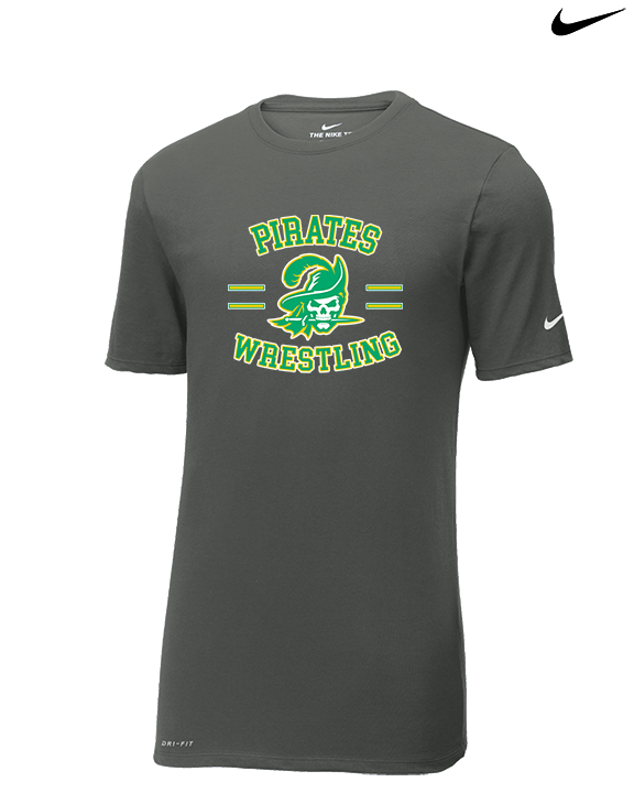 West Windsor-Plainsboro HS South Wrestling Curve - Mens Nike Cotton Poly Tee