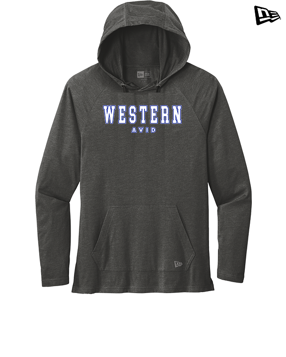 Western HS AVID Block - New Era Tri-Blend Hoodie
