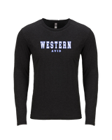 Western HS AVID Block - Tri-Blend Long Sleeve