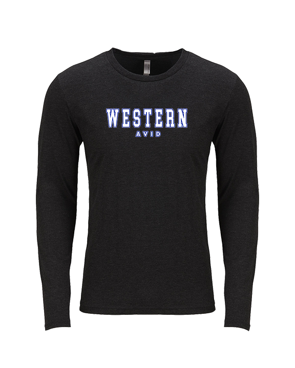 Western HS AVID Block - Tri-Blend Long Sleeve