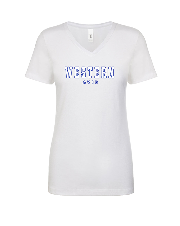 Western HS AVID Block - Womens Vneck
