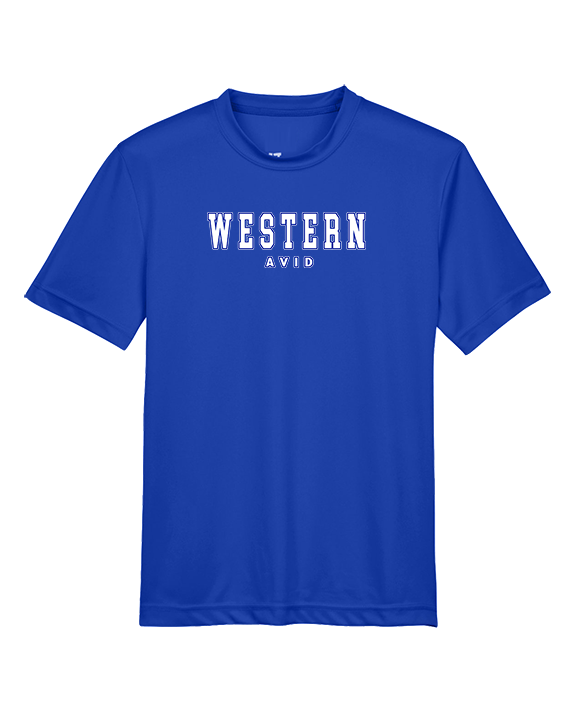 Western HS AVID Block - Youth Performance Shirt