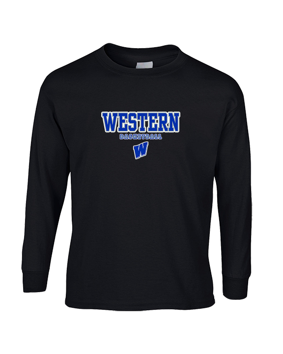 Western HS Boys Basketball Block - Cotton Longsleeve
