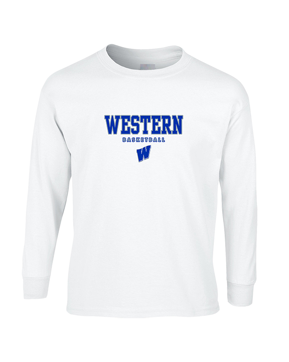 Western HS Boys Basketball Block - Cotton Longsleeve