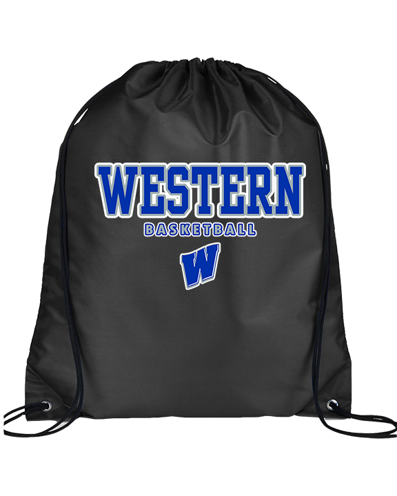 Western HS Boys Basketball Block - Drawstring Bag