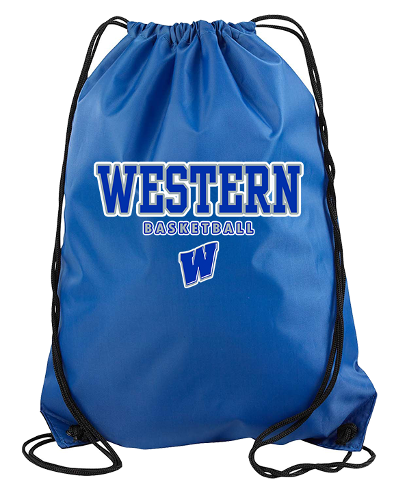 Western HS Boys Basketball Block - Drawstring Bag
