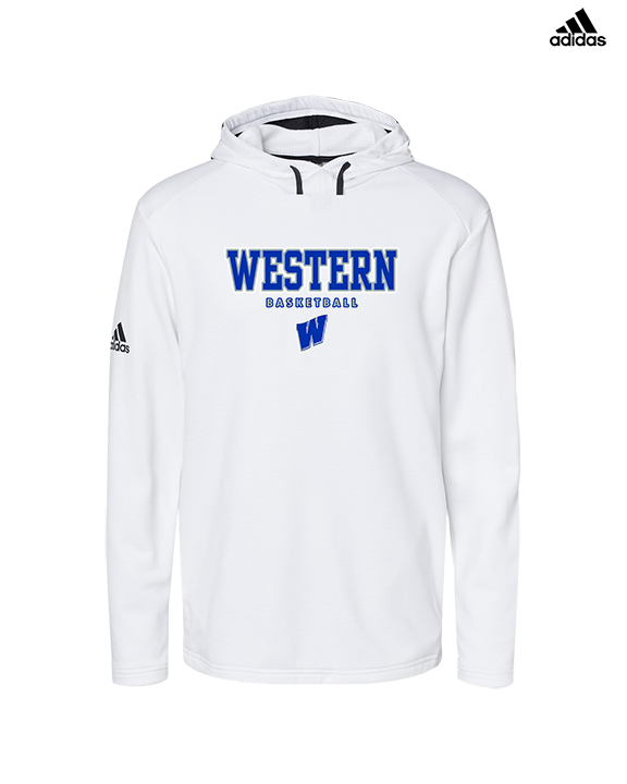 Western HS Boys Basketball Block - Mens Adidas Hoodie