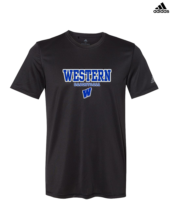 Western HS Boys Basketball Block - Mens Adidas Performance Shirt