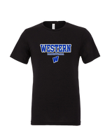 Western HS Boys Basketball Block - Tri - Blend Shirt