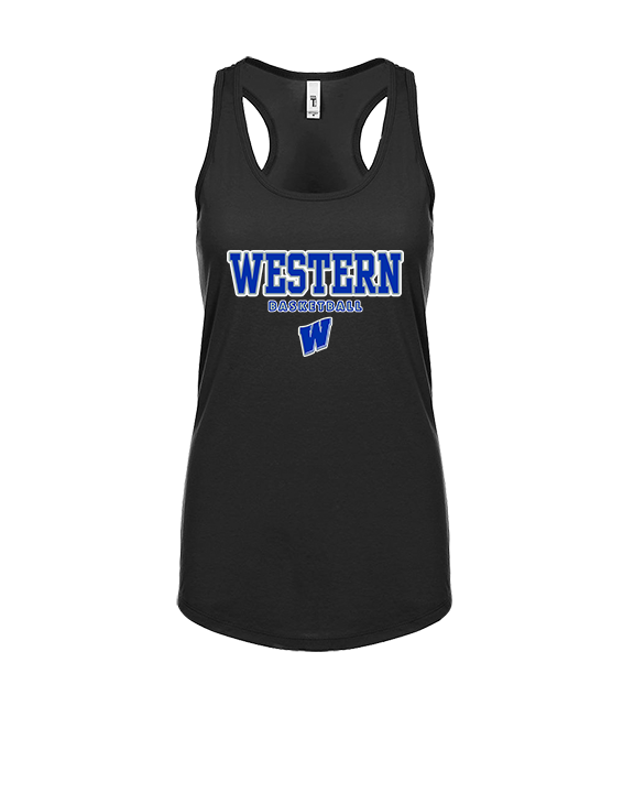 Western HS Boys Basketball Block - Womens Tank Top