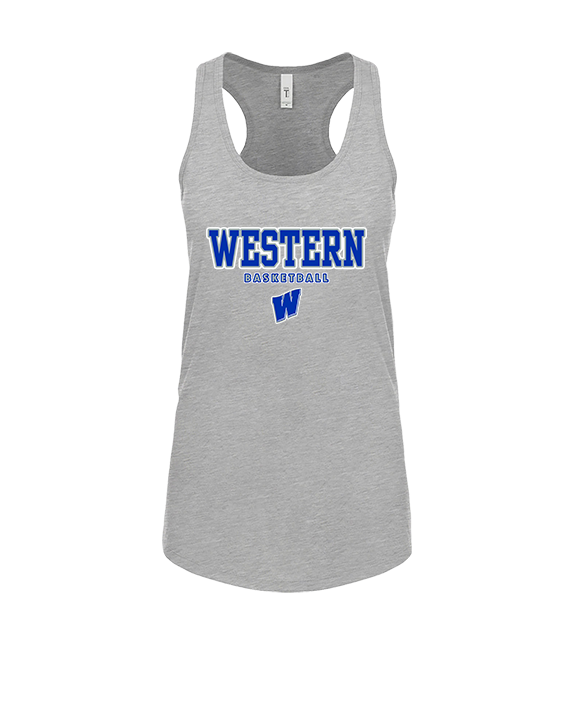 Western HS Boys Basketball Block - Womens Tank Top
