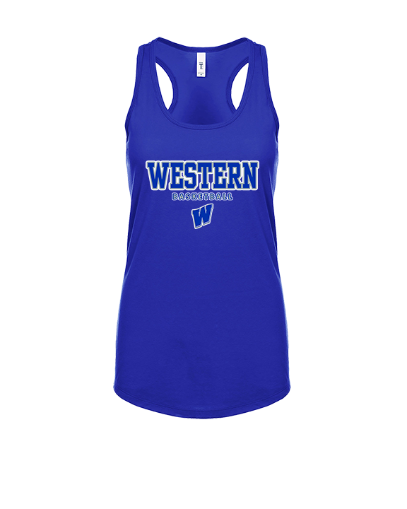 Western HS Boys Basketball Block - Womens Tank Top