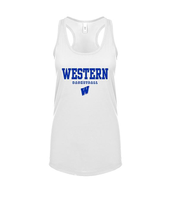 Western HS Boys Basketball Block - Womens Tank Top