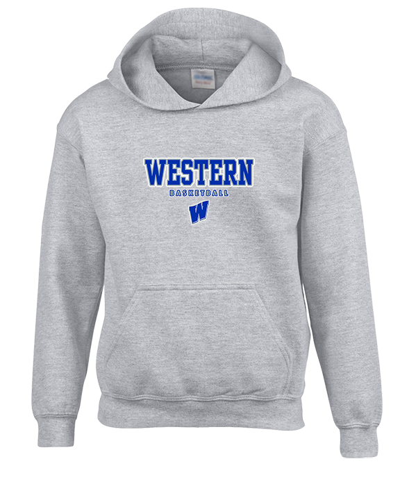 Western HS Boys Basketball Block - Youth Hoodie