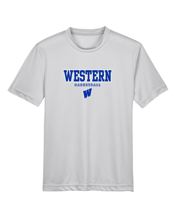 Western HS Boys Basketball Block - Youth Performance Shirt