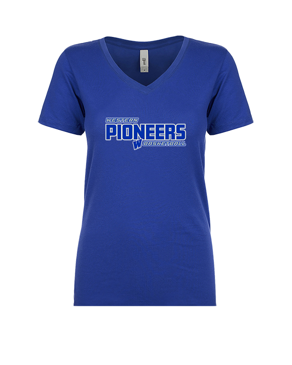 Western HS Boys Basketball Bold - Womens Vneck