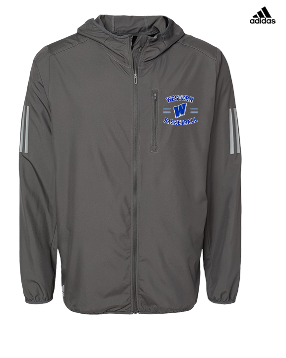 Western HS Boys Basketball Curve - Mens Adidas Full Zip Jacket