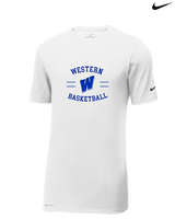 Western HS Boys Basketball Curve - Mens Nike Cotton Poly Tee