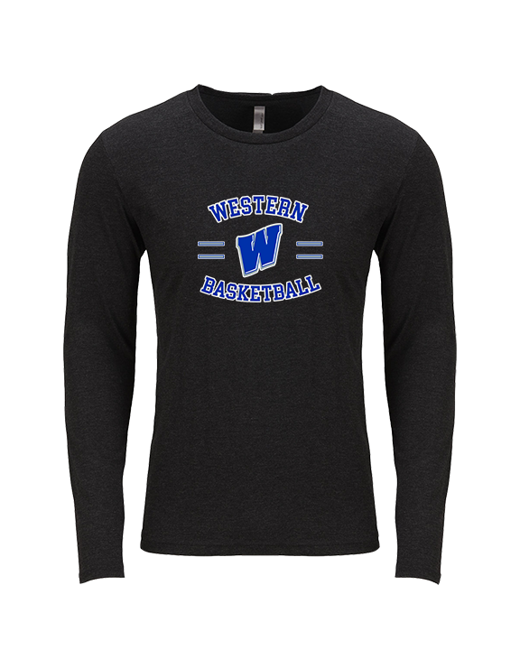 Western HS Boys Basketball Curve - Tri - Blend Long Sleeve