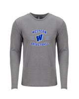 Western HS Boys Basketball Curve - Tri - Blend Long Sleeve