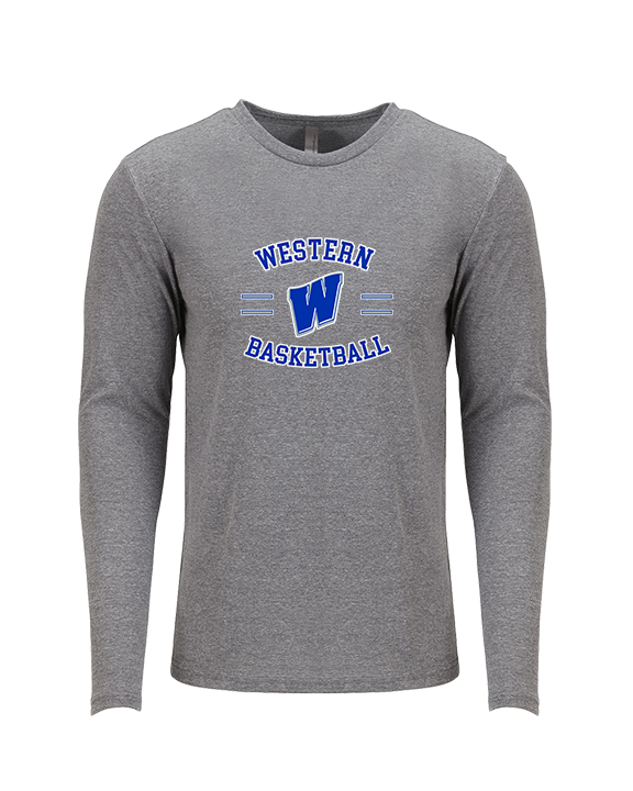 Western HS Boys Basketball Curve - Tri - Blend Long Sleeve