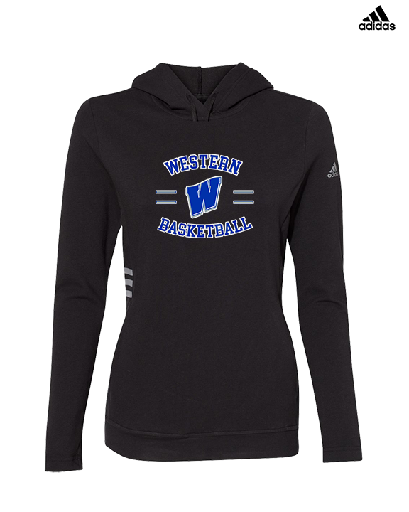 Western HS Boys Basketball Curve - Womens Adidas Hoodie