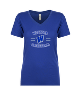 Western HS Boys Basketball Curve - Womens Vneck