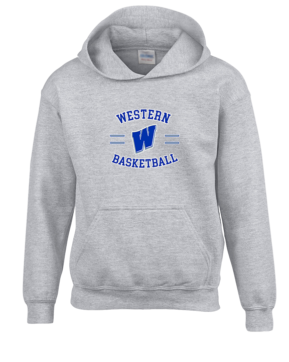 Western HS Boys Basketball Curve - Youth Hoodie
