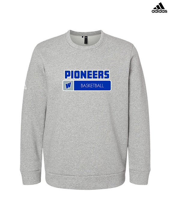 Western HS Boys Basketball Pennant - Mens Adidas Crewneck
