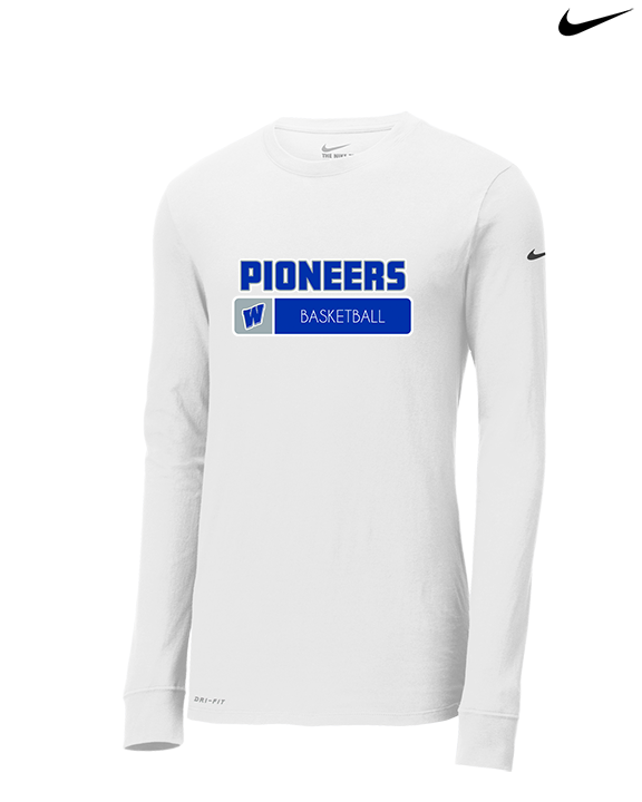 Western HS Boys Basketball Pennant - Mens Nike Longsleeve