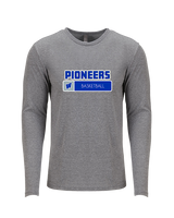 Western HS Boys Basketball Pennant - Tri - Blend Long Sleeve